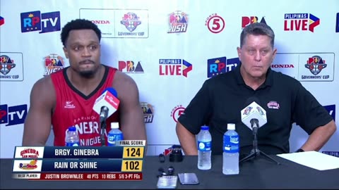 Interview with Best Player Justin Brownlee and Coach Tim Cone [Sep. 13, 2024]