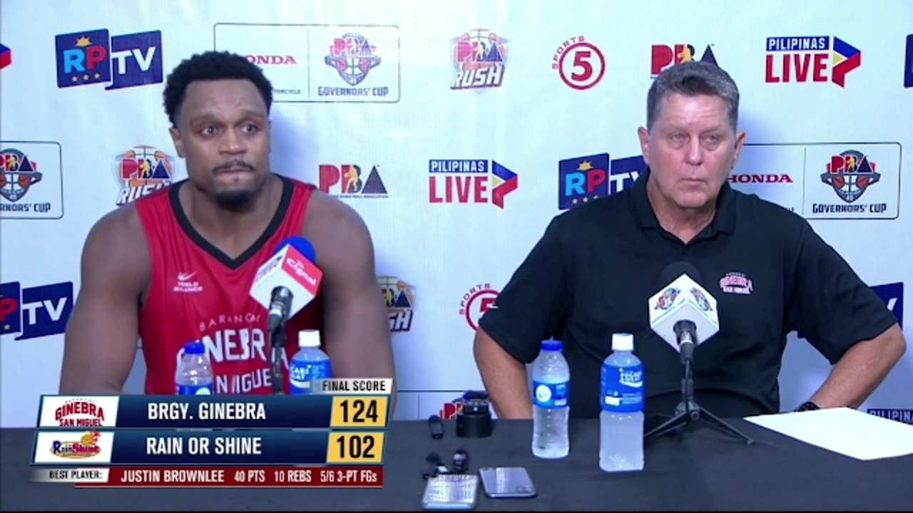 Interview with Best Player Justin Brownlee and Coach Tim Cone [Sep. 13, 2024]