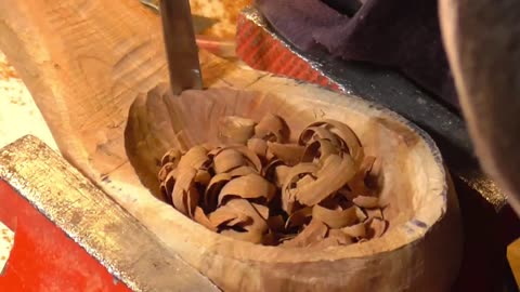 Carving a ladle