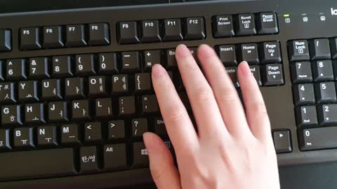 Typing the keyboard