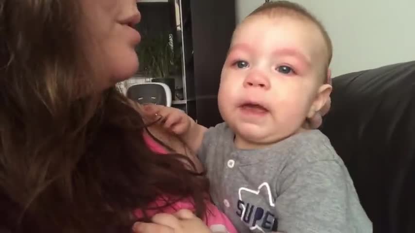 Mom Sings Opera and Baby Got Emotional !