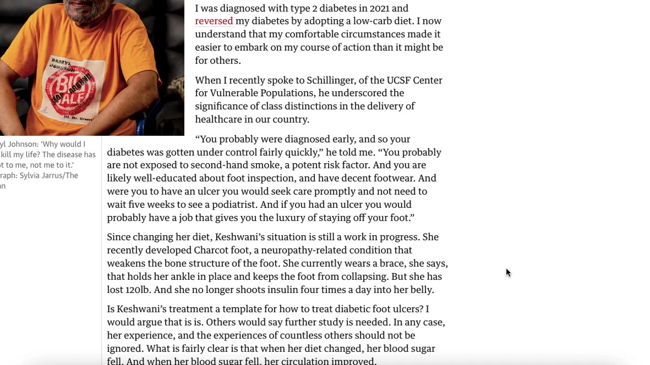 Jason W Chan's Take - Freedom Fighter: Diabetes, Keto/Low-Carb Diet, and the Amputation Crisis.