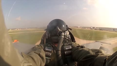 F16 Take Off - Cockpit View