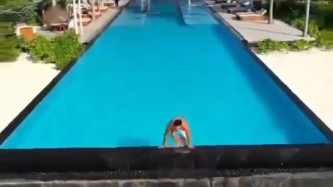 The longest infinity pool in Maldives 🏝 Tag someone to see This Video.