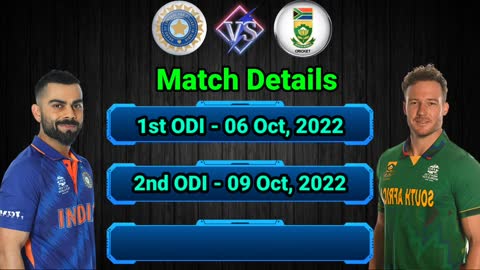 South Africa tour of India ODI Series 2022 schedule and South Africa team new and final Squad