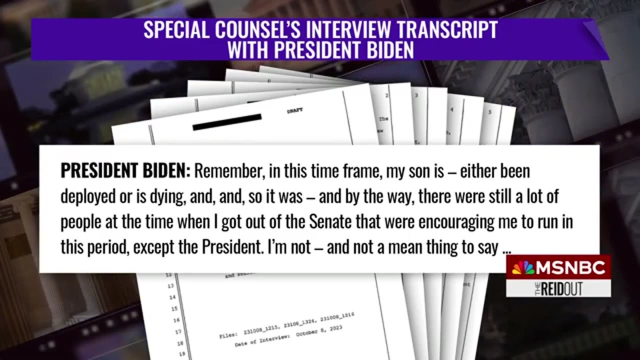 Biden memory issues were a lie_ probe transcripts and special counsel Robert Hur testimony show