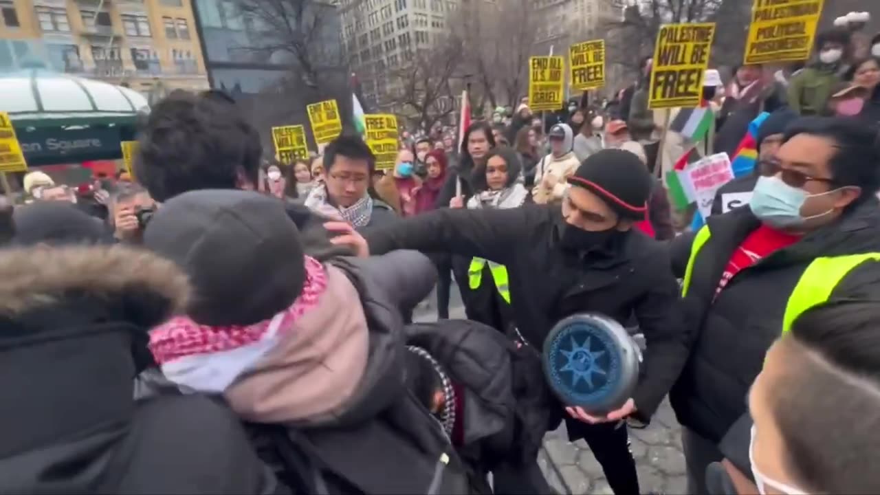 Event that led to arrest of counter-protester in NYC