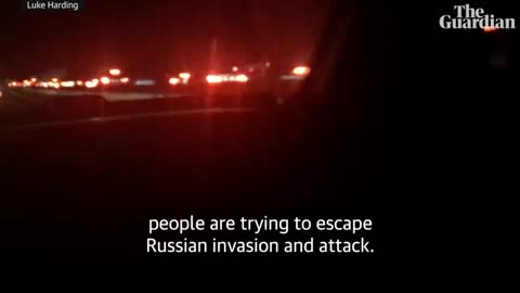 Explosions seen inside Kyiv as Ukrainians flee the capita
