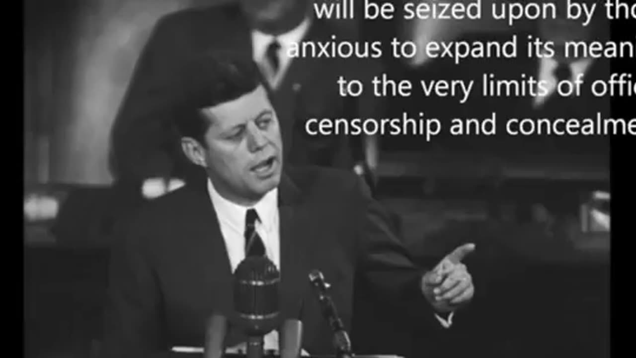 Listen To What President John F Kennedy Said About Our Current Reality