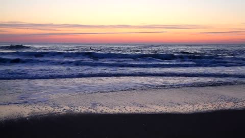 Beautiful sunset over the coastline