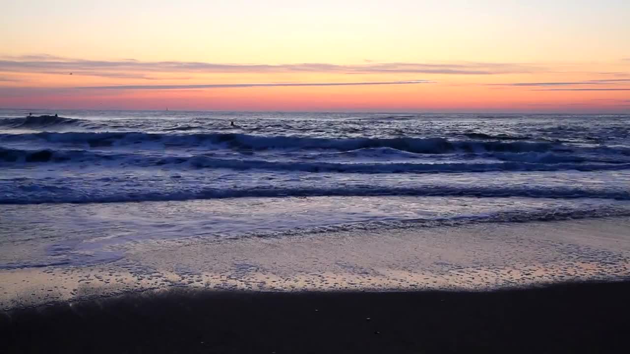 Beautiful sunset over the coastline