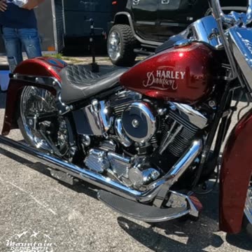 1997 Harley Davidson Softail Motorcycle at the Smoky Mountain Street Dreams Show September 9 2023