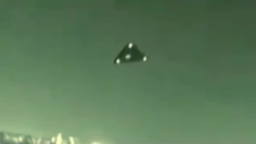 Triangle UFO Over City