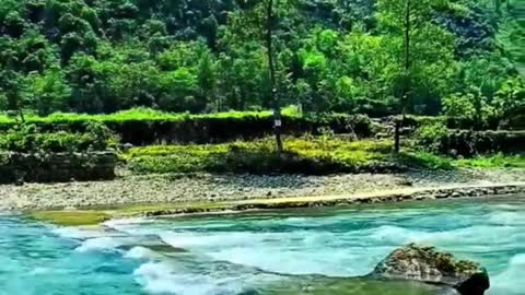 The beauty is like a dream, like a refreshing landscape painting