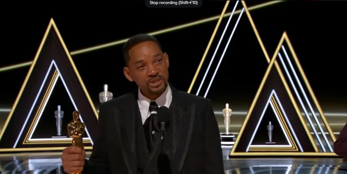 The Oscars 2022, Will Smiths Acceptance Speech