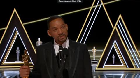 The Oscars 2022, Will Smiths Acceptance Speech