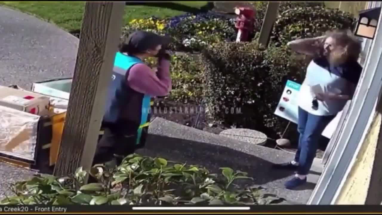 Amazon Employee beats 72 year old Lady goes Viral