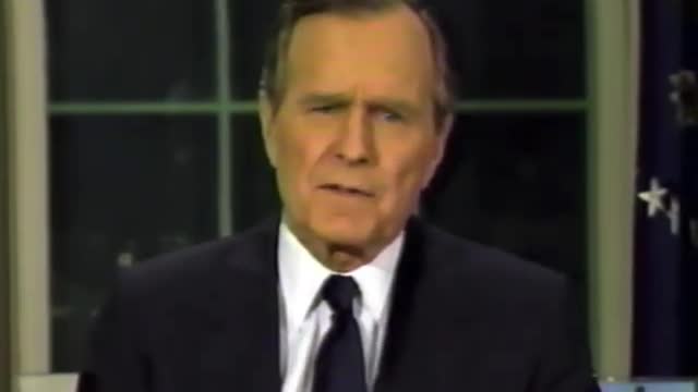 President George H.W. Bush Addresses the Nation as the Gulf War begins - January 16, 1991