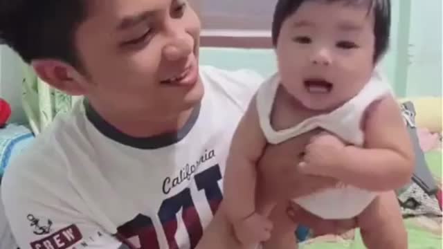 Baby doing Tiktok