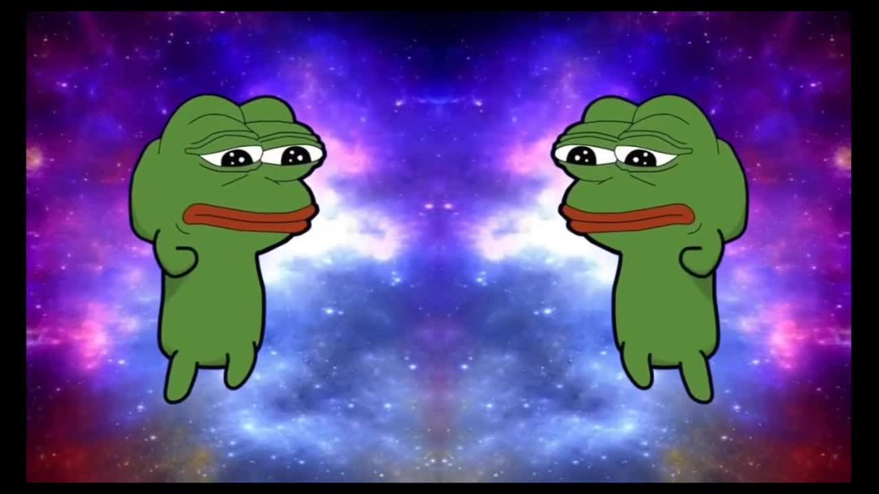 Pepe the frog dancing to a very special song