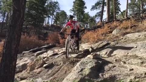 White mtb rocky hill fail