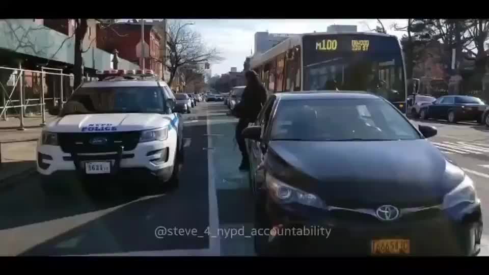 Get out and arrest them. Oh that's right, it's New York.. Thugs own the streets.