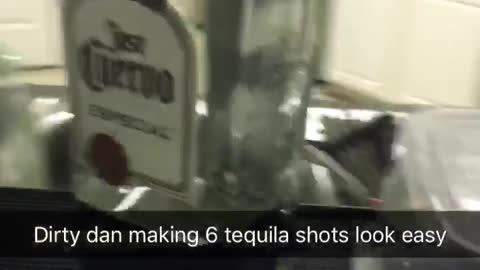 Nsfw guy takes six shots back to back