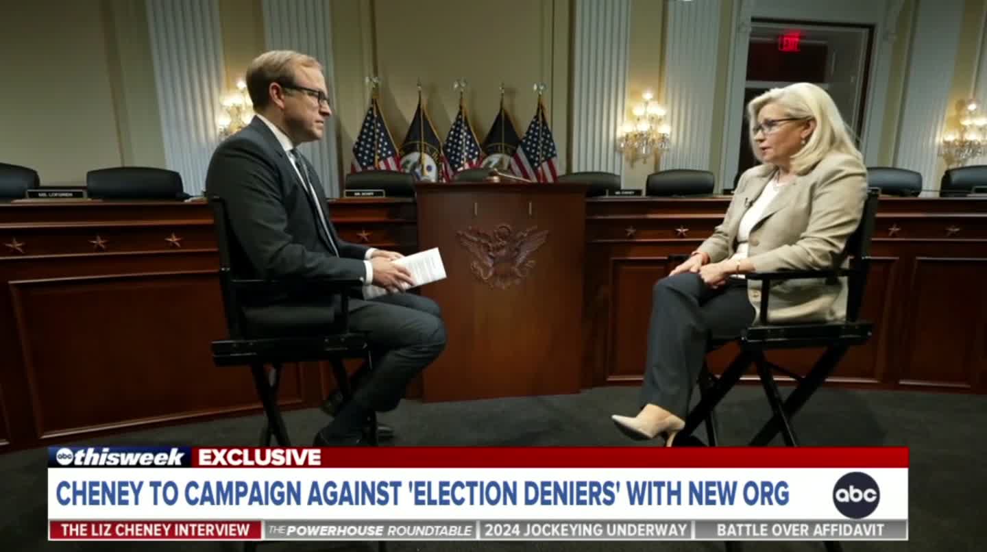 Liz Cheney says she will work against her Republican colleagues and support the opponents of "election deniers."