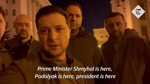 Volodymyr Zelensky takes to the streets to rally people against Russian invaders