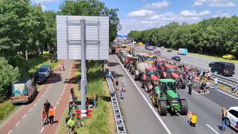 Netherlands_ Farmers continue their protests against the government at several locations