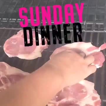 Chops and chicken. Sunday dinner