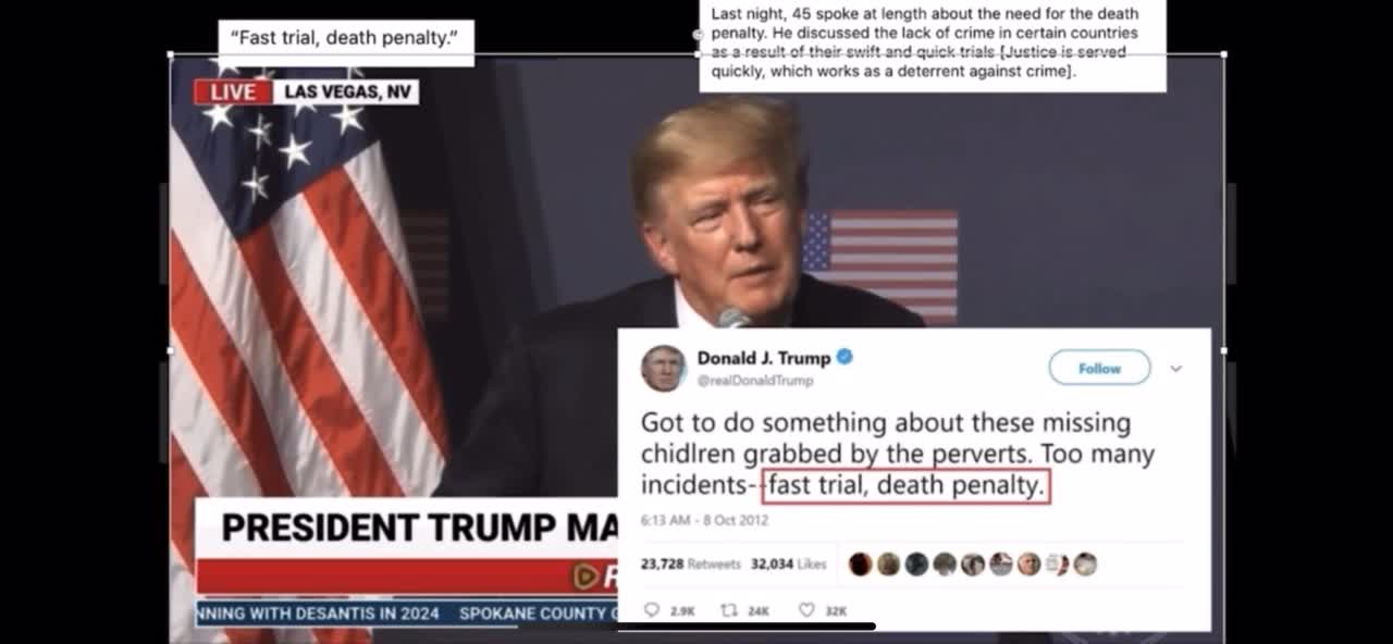 President Trump - Death penalty for drug dealers using quick trials works