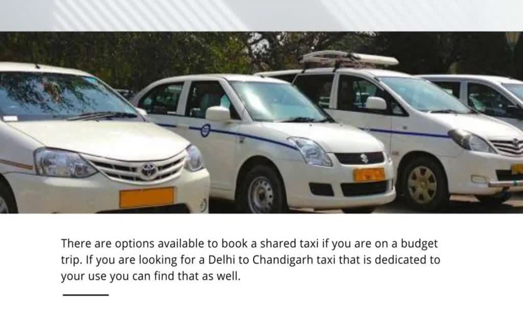 One Way Taxi from Delhi to Chandigarh