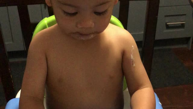 the monstah toddly eating doughnut