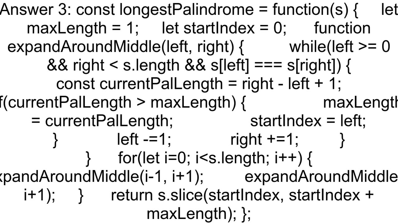 Calculating longest Palindrome substring in the String