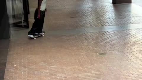 skateboard down stairs