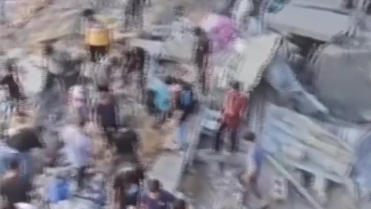 Israel Air Strike in Gaza Refugee Camp #shorts