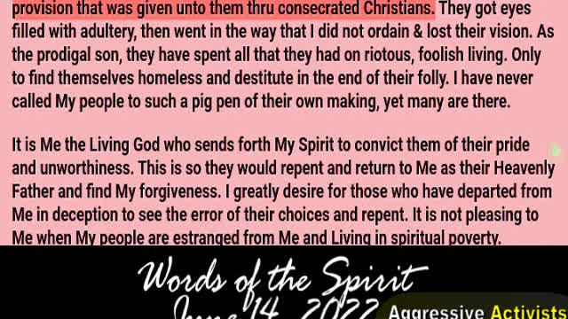 Words of the Spirit. June 14 2022