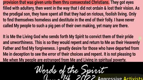 Words of the Spirit. June 14 2022
