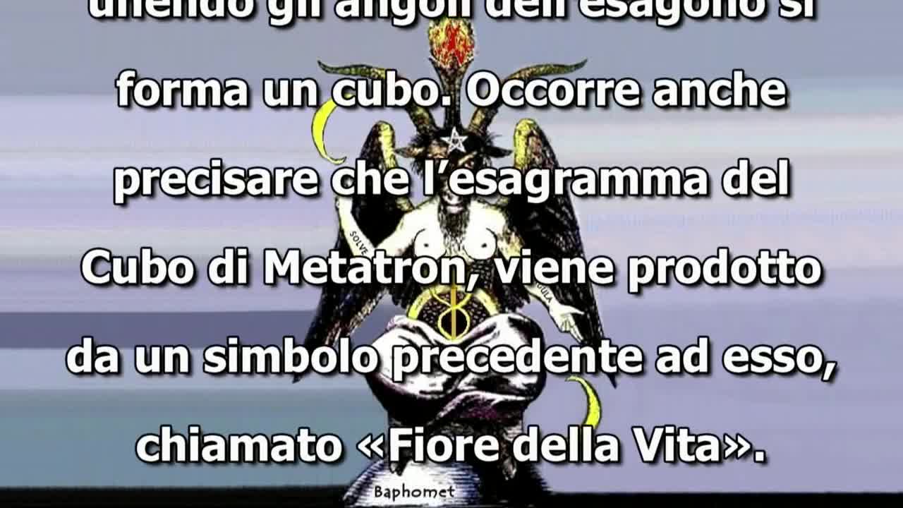 Saturno viene rappresentato da un simbolo ebraico ad esagono che viene chiamato «Cubo di Metatron».Lo stesso si chiama così, perché unendo gli angoli dell'esagono si forma un cubo.il culto massonico a Baal appunto questo