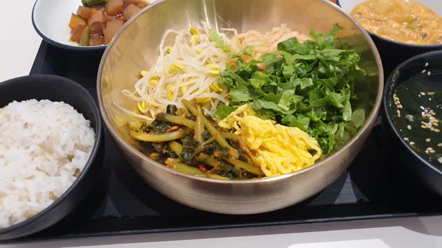 Young Summer Radish Kimchi and Barley Bibimbap