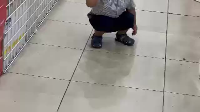 Baby playing in Mall of KSA