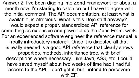 Why is the Zend Framework API documentation that poor