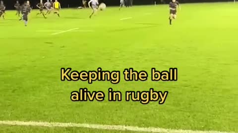 Keeping the ball alive in rugby