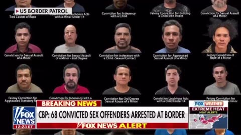 Out of 68 convicted sex offenders captured at the border