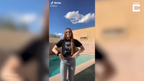 Girl Saves Dog From Drowning In Pool