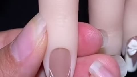 White nail art