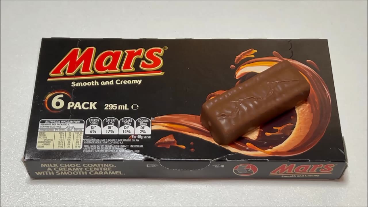 Mars Frozen Dessert Bars Packshot vs Product