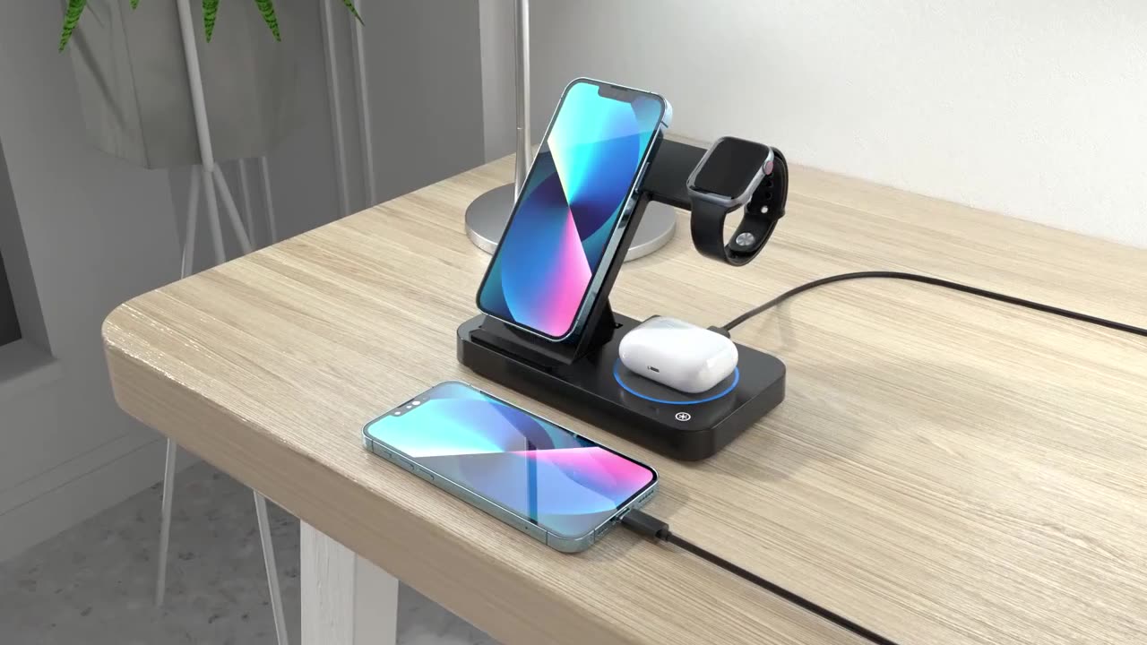 Wireless Charger Stand Foldable Fast Charging Station