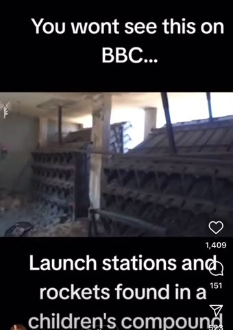 Hamas rocket launchers in a school.